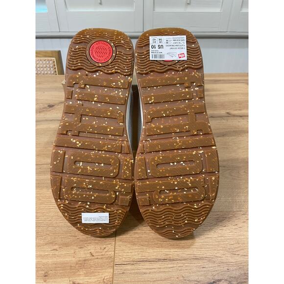 FitFlop F-Mode E01 Knit Flatform Sneakers Grey Suede/Poly Side 10 US 42 EU NWOB - Picture 11 of 14